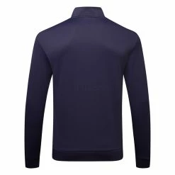 Underarmour Under Armour Fleece 1/4 Zip Golf Sweater -Putter Sales Under Armour AW22 1 4 Zip Sweater 1373358 410 SWUND174 XXL Midnight Navy Black Back