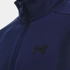 Underarmour Under Armour Fleece 1/4 Zip Golf Sweater -Putter Sales Under Armour AW22 1 4 Zip Sweater 1373358 410 SWUND174 XXL Midnight Navy Black Model 2