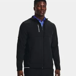 Underarmour Under Armour Storm Daytona Full Zip Golf Hoodie 9 Underarmour Under Armour Storm Daytona Full Zip Golf Hoodie -Putter Sales Under Armour AW22 Storm Daytona Full Zip Sweater 1373412 001 SWUND183 Black Black Reflective Model 1