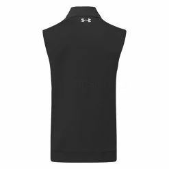 Underarmour Under Armour Storm Daytona 1/2 Zip Golf Vest -Putter Sales Under Armour AW22 Storm Daytona Vest Wind Top 1373408 001 WTUND090 Black Black Reflective Back