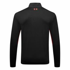 Underarmour Under Armour Storm 1/2 Zip Golf Sweater 8 Underarmour Under Armour Storm 1/2 Zip Golf Sweater -Putter Sales Under Armour AW22 Storm Midlayer 1 2 Zip Sweater 1370119 003 SWUND177 S Black Radio Red Radio Red Back