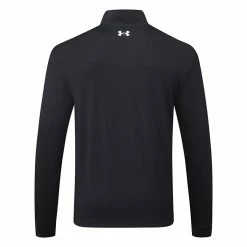 Underarmour Under Armour Storm 1/2 Zip Golf Sweater -Putter Sales Under Armour AW22 Storm Midlayer 1 2 Zip Sweater 1370119 004 SWUND178 Black Fuse Teal Fuse Teal Back