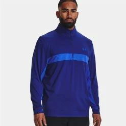Underarmour Under Armour Storm 1/2 Zip Golf Sweater -Putter Sales Under Armour AW22 Storm Midlayer 1 2 Zip Sweater 1370119 456 SWUND179 XL Bauhaus Blue Versa Blue Bauhaus Blue Model 1