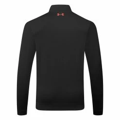 Underarmour Under Armour Storm Full Zip Golf Jacket -Putter Sales Under Armour AW22 Storm Midlayer Full Zip Sweater 1370123 005 SWUND181 Black Pitch Gray Radio Red Back