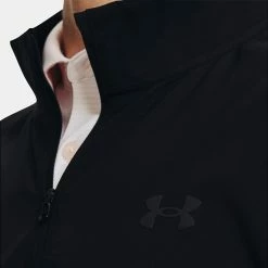 Underarmour Under Armour Storm Windstrike 1/2 Zip Golf Wind Top -Putter Sales Under Armour AW22 Storm Windstrike 1 2 Zip Wind Top 1370156 001 WTUND084 S Black Jet Gray Model 2