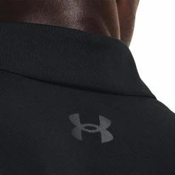Underarmour Under Armour Performance Blocked Golf Polo Shirt -Putter Sales Under Armour SS22 Performance Blocked Polo Shirt 1370109 001 Code SHUND274 M Black Steel Jet Gray Model 2