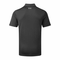 Underarmour Under Armour Performance Printed Golf Polo Shirt -Putter Sales Under Armour SS22 Performance Printed Golf Polo Shirt Jet Gray black Black 1361857 010 Back