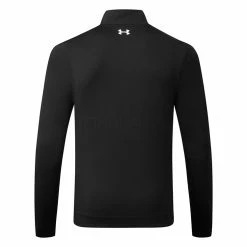 Underarmour Under Armour Storm 1/2 Zip Golf Sweater -Putter Sales Under Armour SS22 Storm 1 2 Zip Golf Sweater Black Jet Gray White 1370119 001 Back