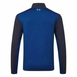 Underarmour Under Armour Storm Daytona 1/2 Zip Golf Sweater -Putter Sales Under Armour SS23 Storm Daytona Half Zip Wind Top 1373409 410 SWUND205 S Midnight Navy Blue Mirage Reflective Back