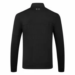 Underarmour Under Armour Storm FZ Full Zip Golf Jacket -Putter Sales Under Armour SS23 Storm Midlayer FZ Sweater 1377399 001 SWUND199 S Black Black Pitch Grey Back