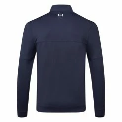 Underarmour Under Armour Storm HZ 1/2 Zip Golf Sweater -Putter Sales Under Armour SS23 Storm Midlayer HZ Sweater 1377398 410 SWUND196 S Midnight Navy Midnight Navy Halo Grey Back