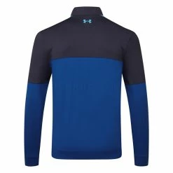 Underarmour Under Armour Storm HZ 1/2 Zip Golf Sweater -Putter Sales Under Armour SS23 Storm Midlayer HZ Sweater 1377398 471 SWUND198 S Blue Mirage Midnight Navy Glacier Blue Back
