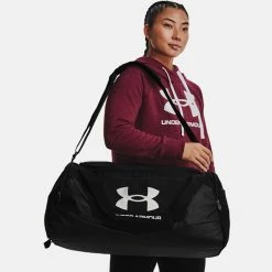 Underarmour Under Armour Undeniable 5.0 Golf Duffle Bag -Putter Sales Under Armour Undeniable 5.0 Duffle Bag Black Black Metallic Silver 6