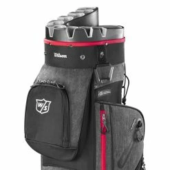 WilsonStaff Wilson ILock Golf Cart Bag -Putter Sales Wilson 2023 iLock Cart Bag Black Red 5
