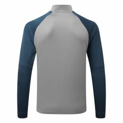 Adidas Colour Block 1/4 Zip Golf Sweater -Putter Sales adidas SS22 Colour Block 1 4 Zip Golf Sweater HG8831 Grey Three Crew Navy back