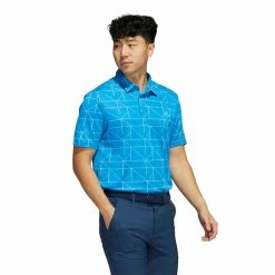 Adidas Jacquard Lines Primegreen Golf Polo Shirt 9 Adidas Jacquard Lines Primegreen Golf Polo Shirt -Putter Sales adidas SS22 Jacquard Lines Primegreen Golf Polo Shirt HA6117 Blue Rush Mint Rush Model 1
