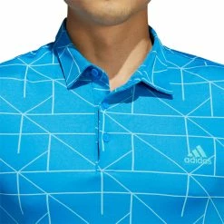 Adidas Jacquard Lines Primegreen Golf Polo Shirt 10 Adidas Jacquard Lines Primegreen Golf Polo Shirt -Putter Sales adidas SS22 Jacquard Lines Primegreen Golf Polo Shirt HA6117 Blue Rush Mint Rush Model 2