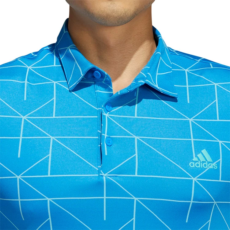 Adidas Jacquard Lines Primegreen Golf Polo Shirt 5 Adidas Jacquard Lines Primegreen Golf Polo Shirt - Image 5