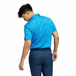 Adidas Jacquard Lines Primegreen Golf Polo Shirt 11 Adidas Jacquard Lines Primegreen Golf Polo Shirt -Putter Sales adidas SS22 Jacquard Lines Primegreen Golf Polo Shirt HA6117 Blue Rush Mint Rush Model 3