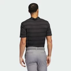 Adidas Two Colour Stripe Primegreen Golf Polo Shirt 11 Adidas Two Colour Stripe Primegreen Golf Polo Shirt -Putter Sales adidas SS22 Two Colour Stripe Primegreen Golf Polo Shirt Black Grey Six HI5180 SHADI659 Model 3