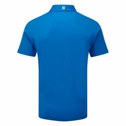 FootJoy Stretch Pique Solid Golf Polo Shirt -Putter Sales footjoy pique ss shirt ath 91817 cobalt back