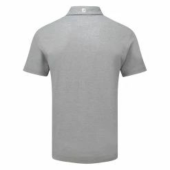 FootJoy Stretch Pique Solid Golf Polo Shirt 8 FootJoy Stretch Pique Solid Golf Polo Shirt -Putter Sales footjoy pique ss shirt ath 91819 hthr gry back