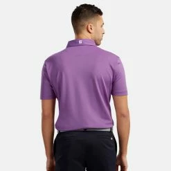 FootJoy Stretch Pique Solid Golf Polo Shirt -Putter Sales footjoy pique ss shirt ath 91820 purple Model 3